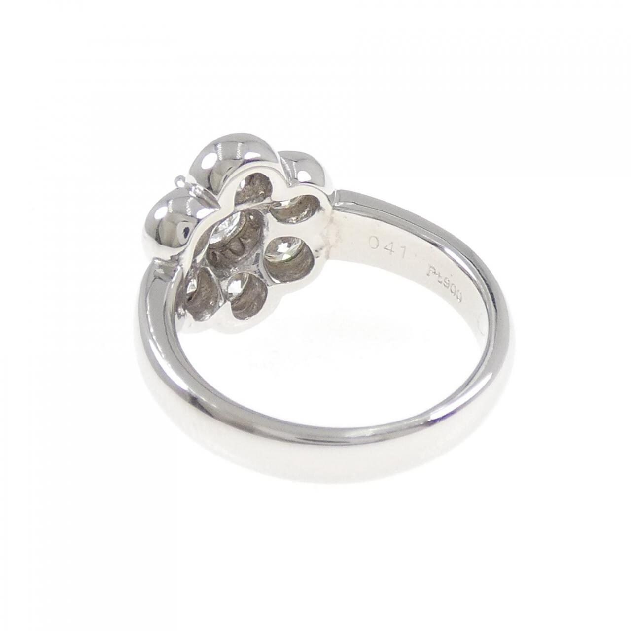PT900 フラワー ダイヤモンド リング 0.41CT