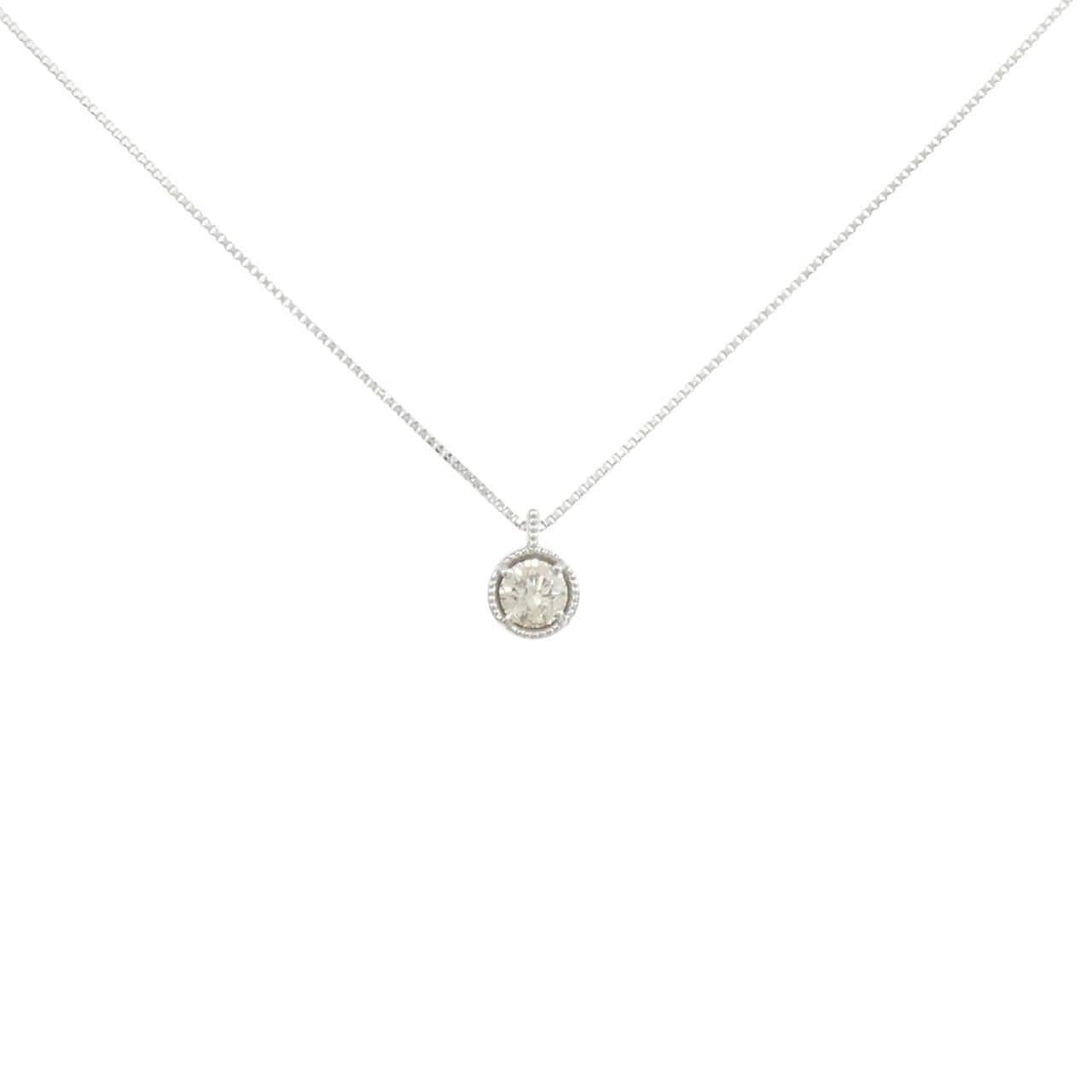 K18WG ダイヤモンド ネックレス 0.20CT