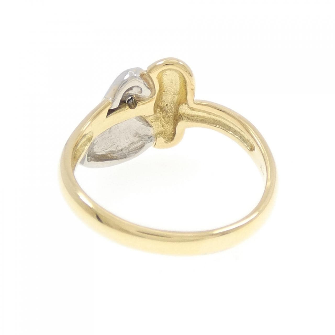 K18YG/PT ハート ダイヤモンド リング 0.03CT