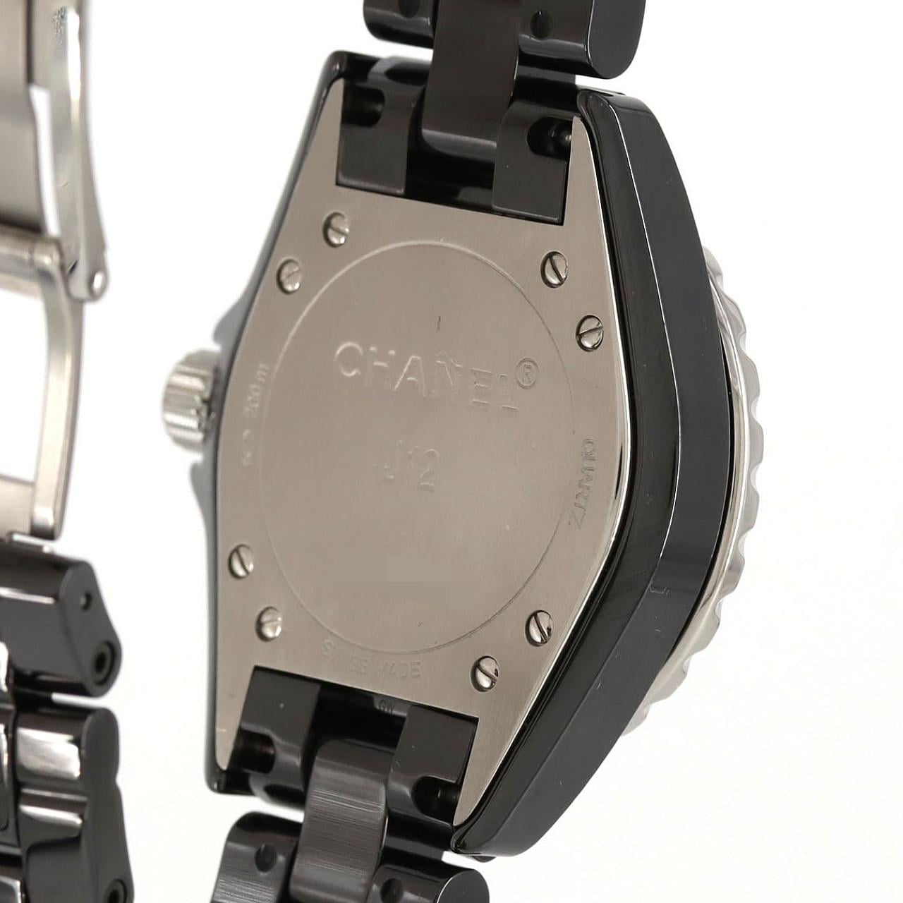 シャネル J12 33mmセラミック･12P H1625 セラミック クォーツ