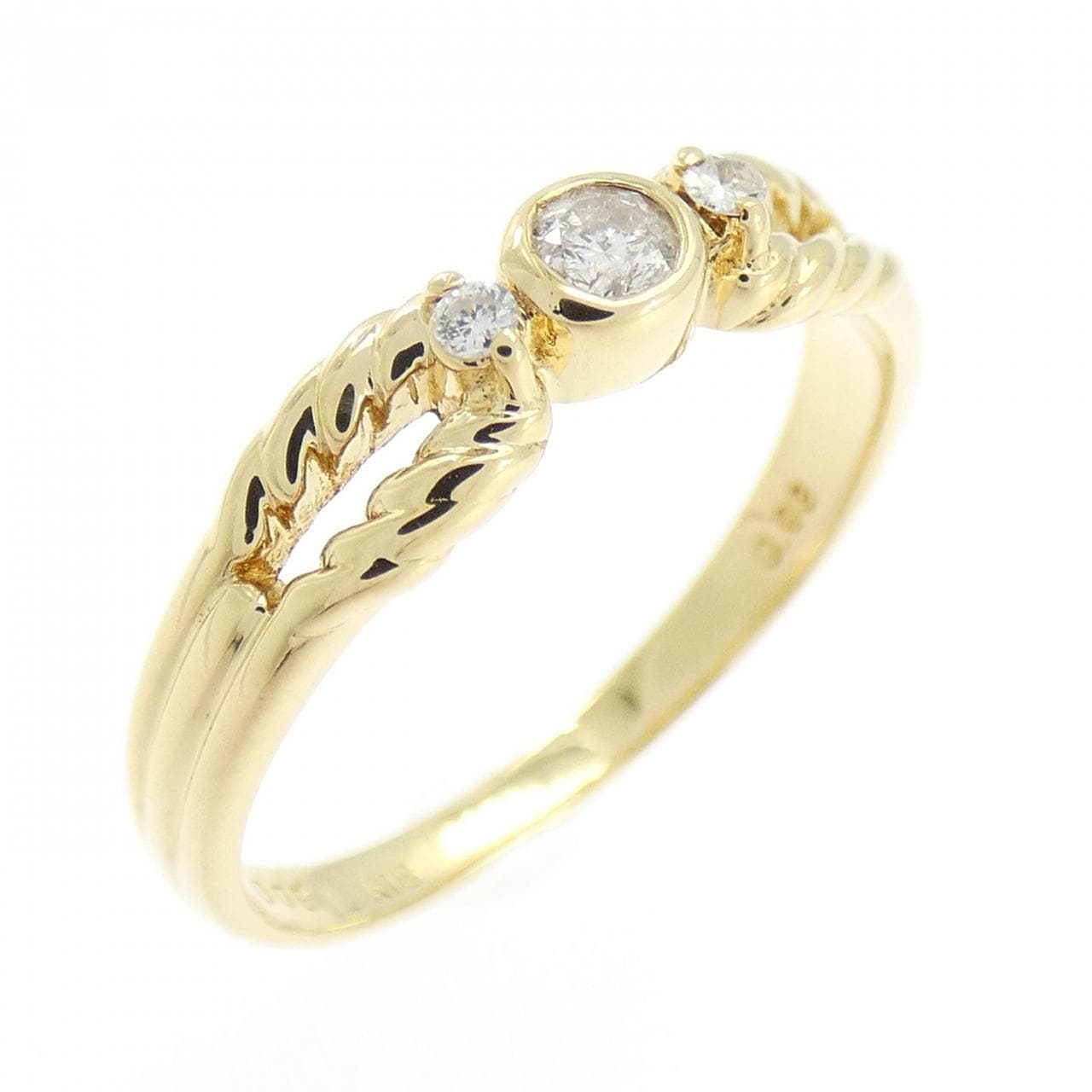 K18YG ダイヤモンド リング 0.09CT