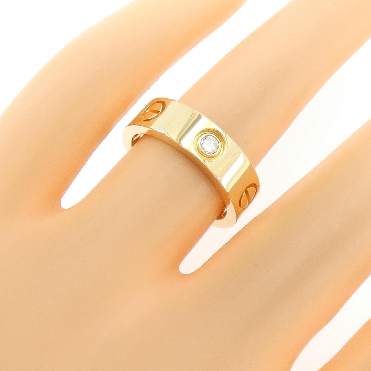 カルティエ ラブ ハーフダイヤ リング