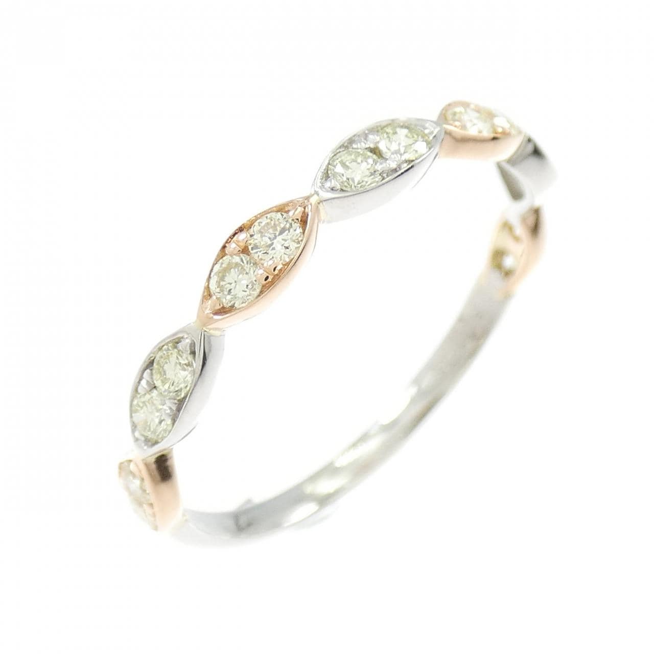 PT950/K18PG ダイヤモンド リング 0.30CT