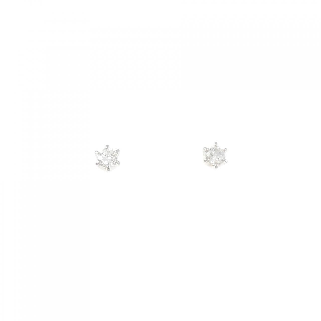 PT900 ソリティア ダイヤモンド ピアス 0.20CT