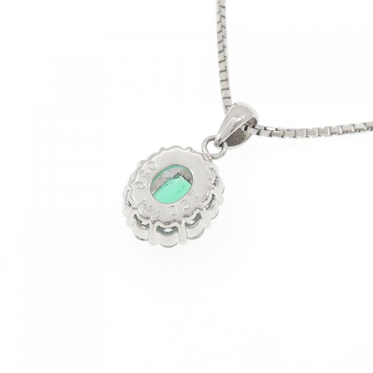 PT900/PT850 エメラルド ネックレス 0.50CT