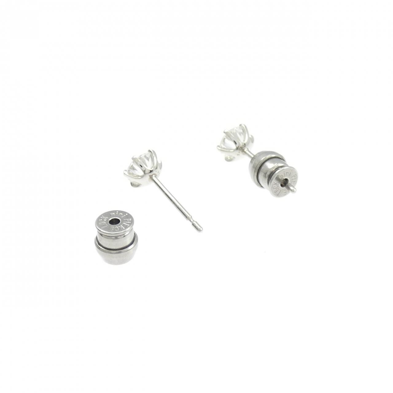 【リメイク】PT900/ST ダイヤモンド ピアス 0.345CT 0.347CT F-G VS2 EXT-VG