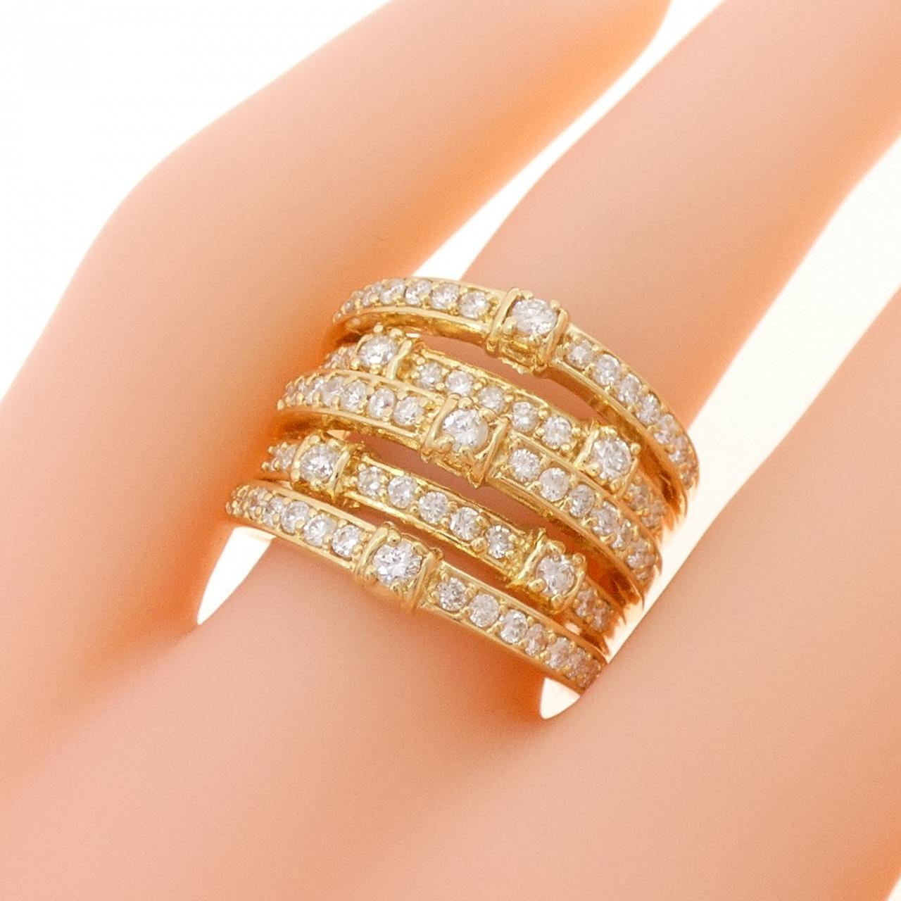 K18YG ダイヤモンド リング 1.04CT