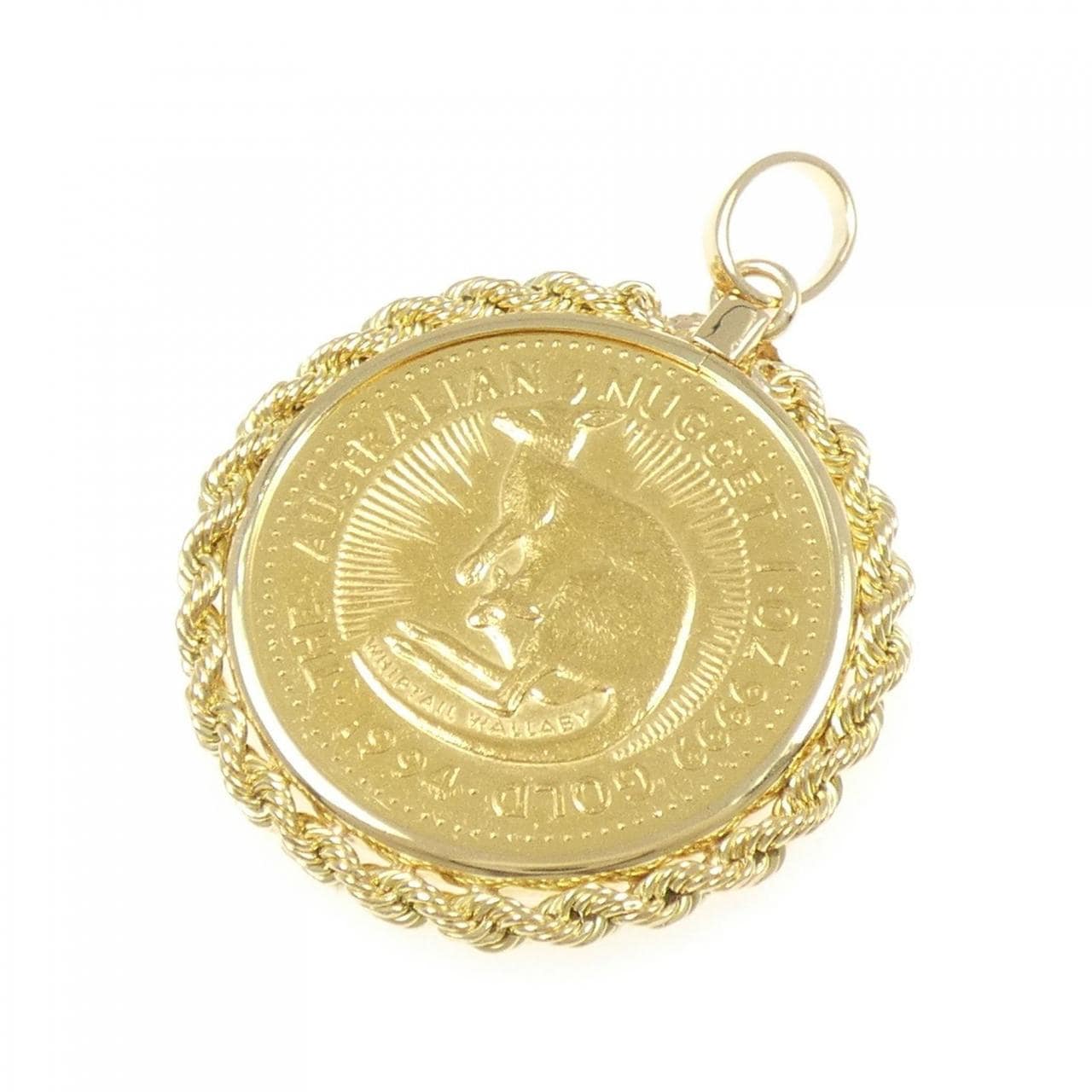 K18YG(枠) コイン ペンダント
