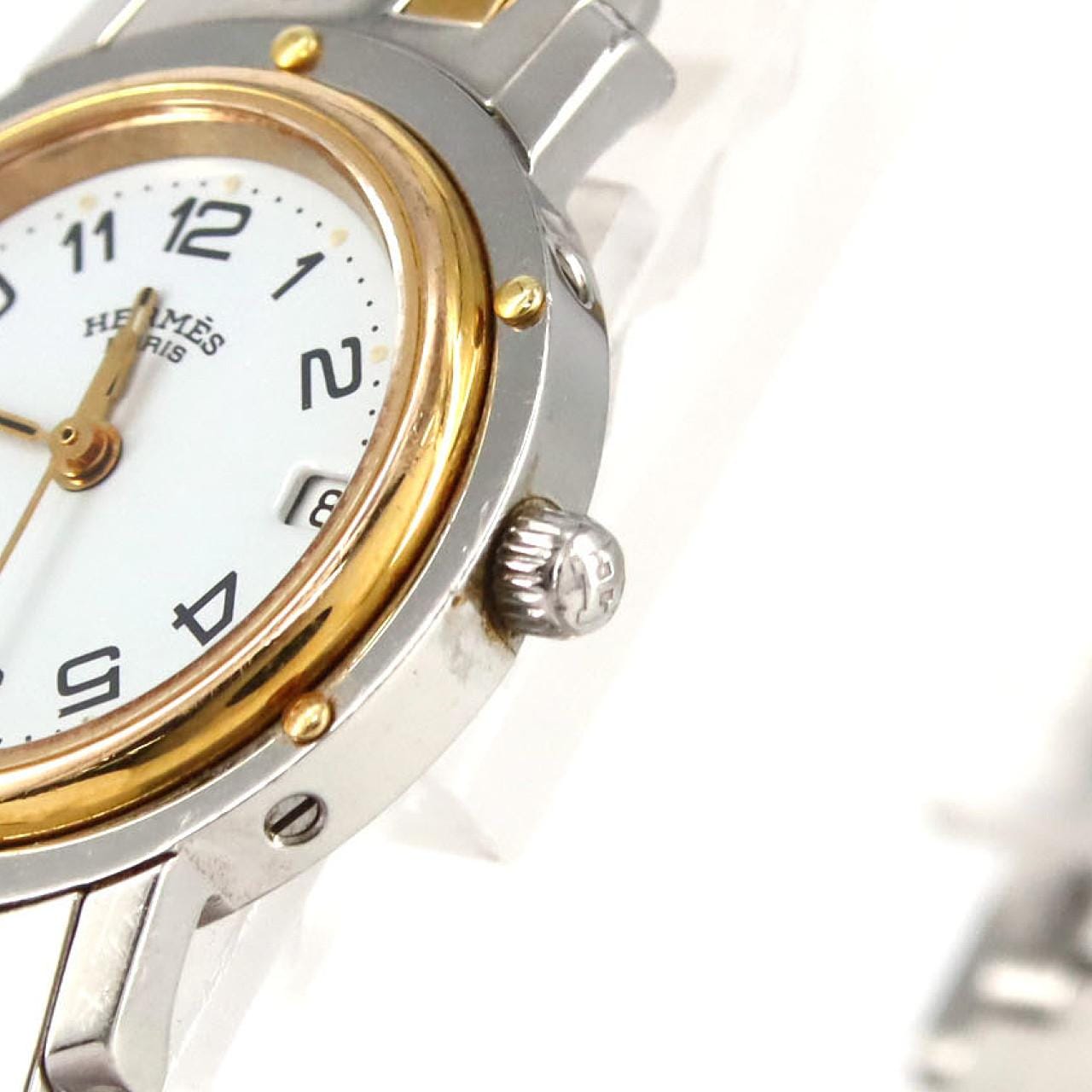 【ノーメンテナンス還元価格】エルメス クリッパー コンビ CL3.240 SSxGP クォーツ