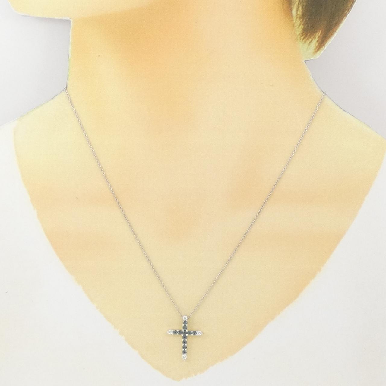 K18WG/750WG クロス アレキサンドライト ネックレス 0.40CT