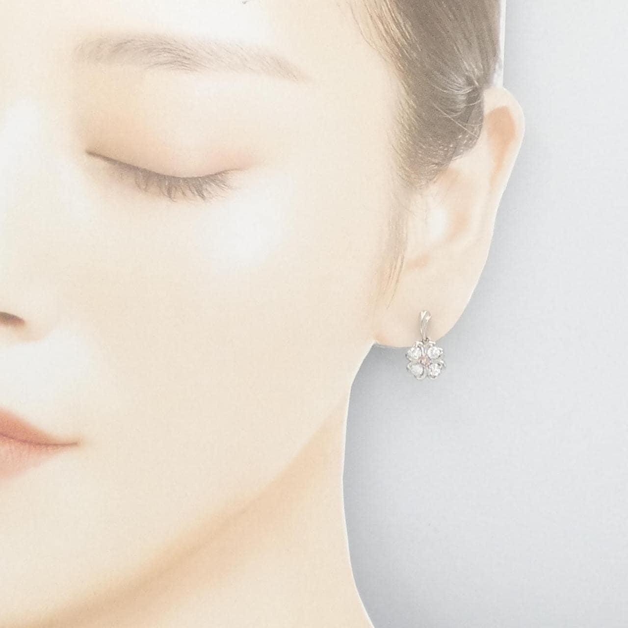 PT ダイヤモンド ピアス 0.090CT 0.093CT FIP-FOP I1