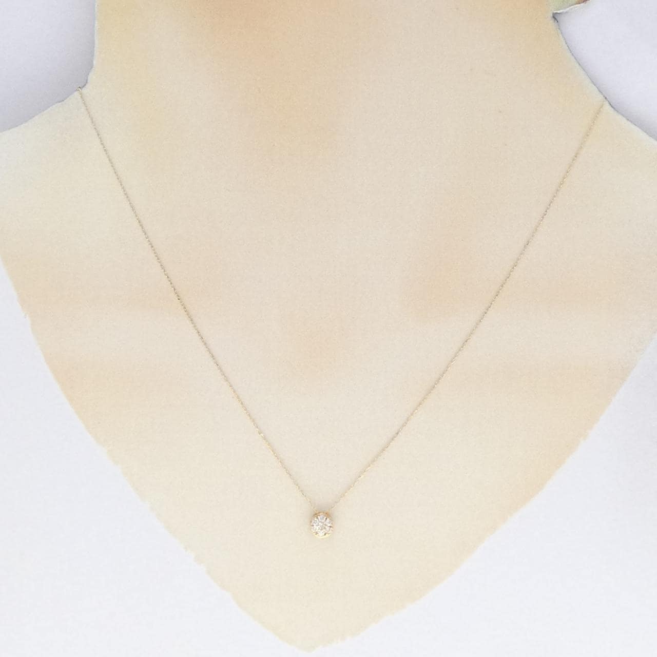 [BRAND NEW] K18YG Diamond necklace 0.10CT