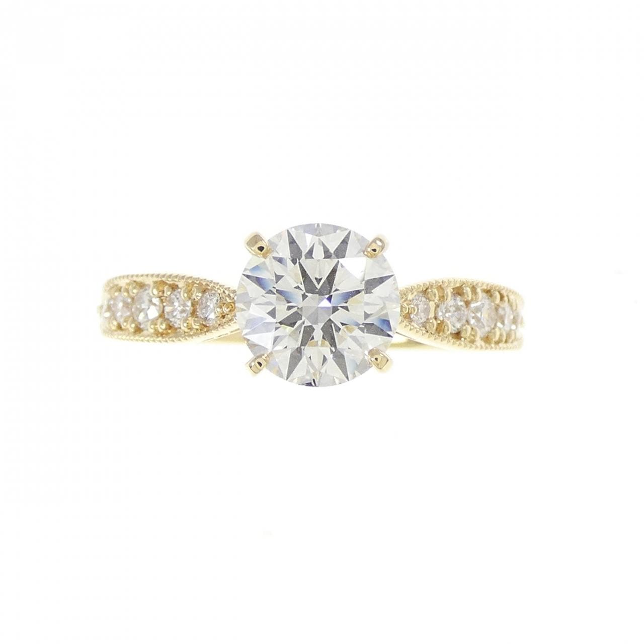 【リメイク】K18YG ダイヤモンド リング 1.002CT G SI2 EXT H&C