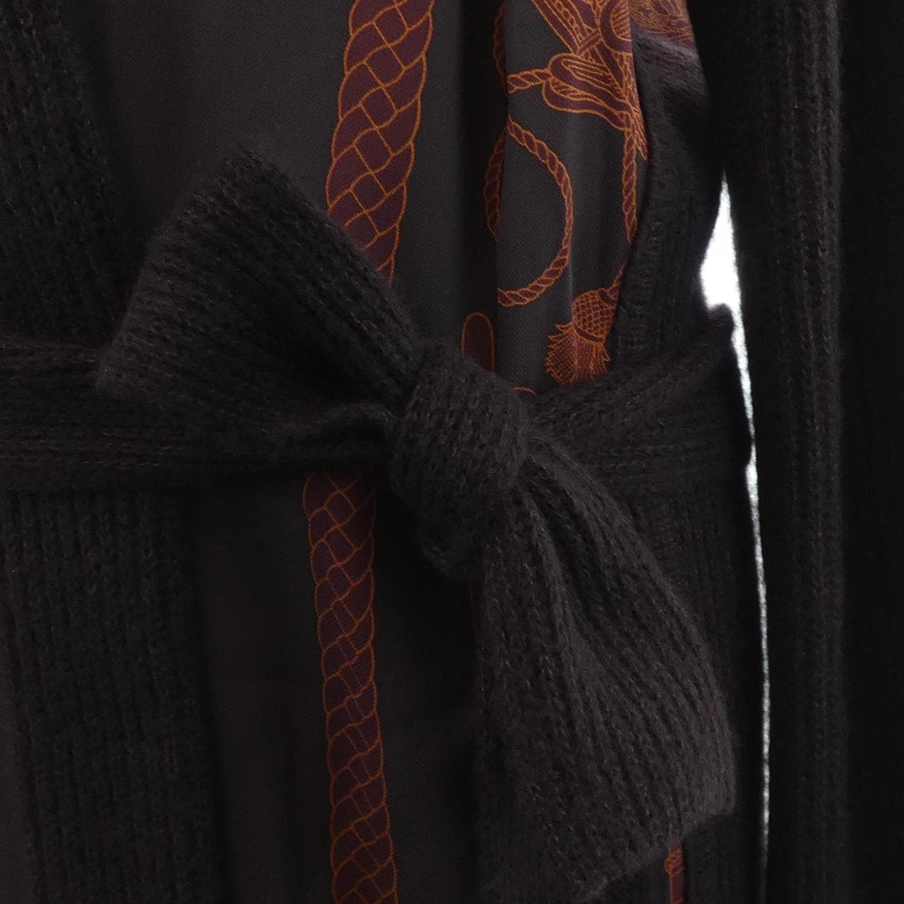 エルメス HERMES LES TAMBOURS FINESSE 3H2840D1 ツイルレーヌ ロングカーディガン