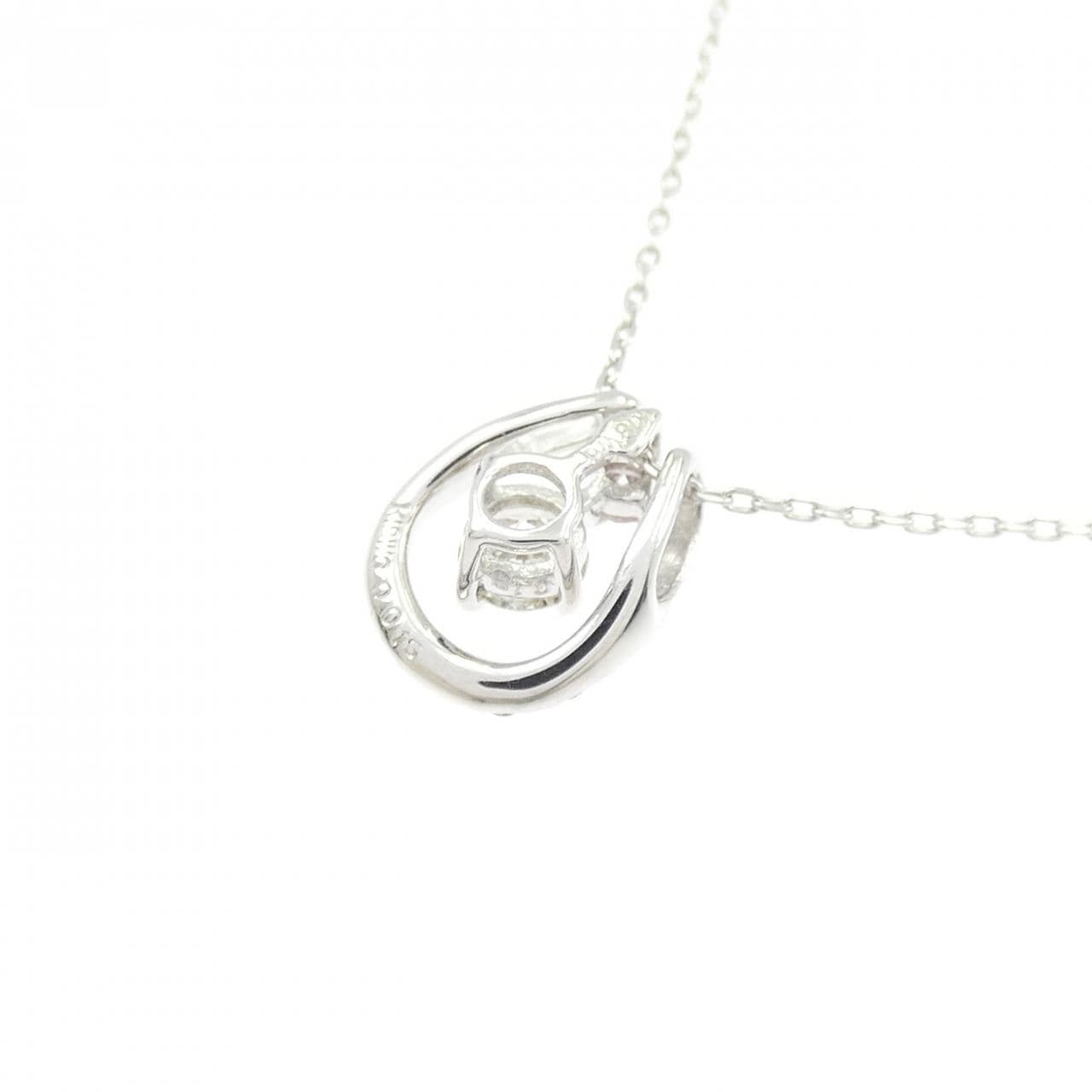 K18WG 2WAY ダイヤモンド ネックレス 0.15CT