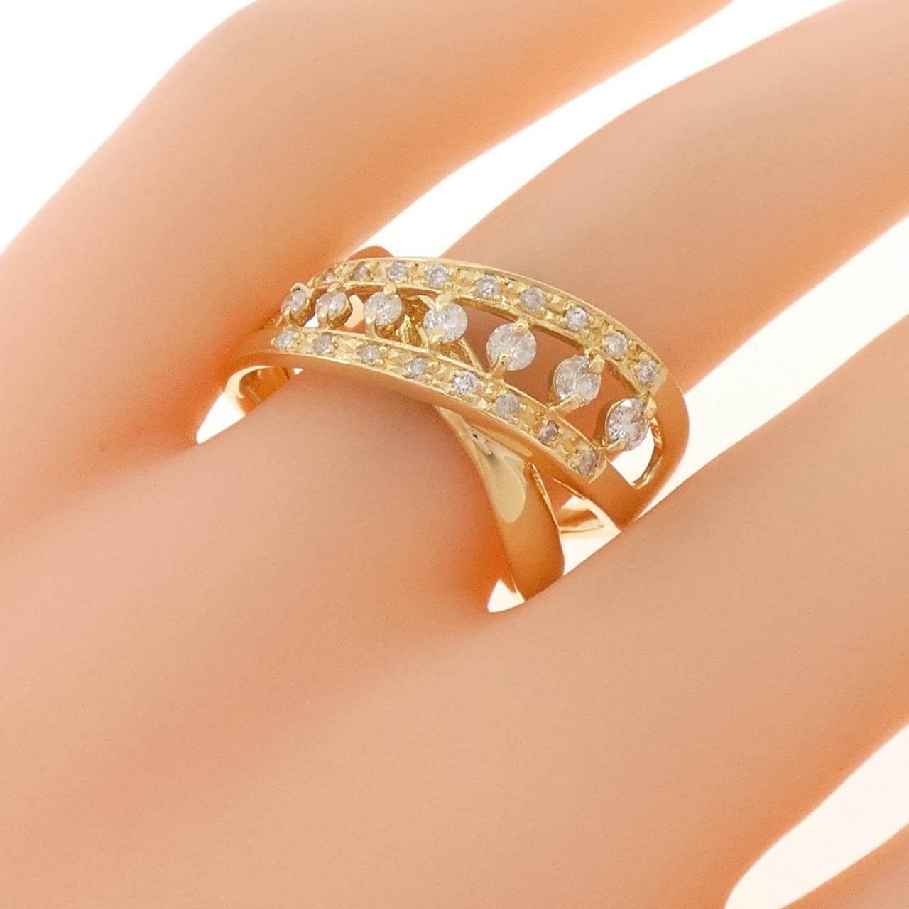K18YG ダイヤモンド リング 0.40CT