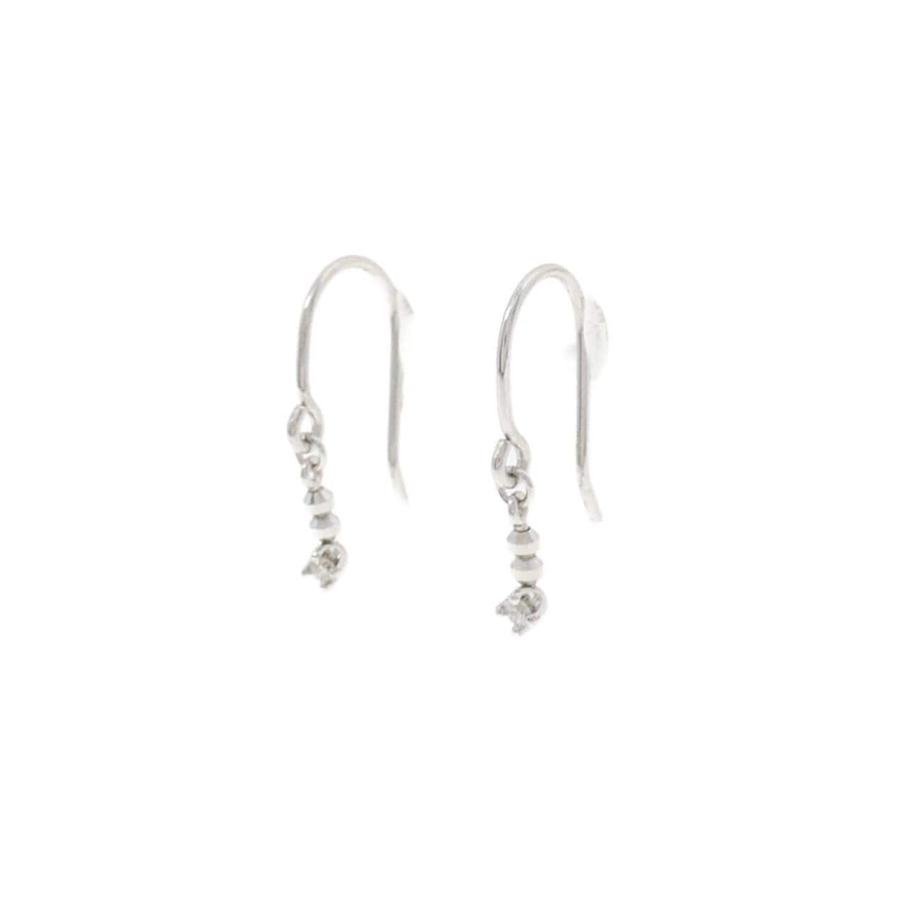 K18WG ダイヤモンド ピアス 0.02CT