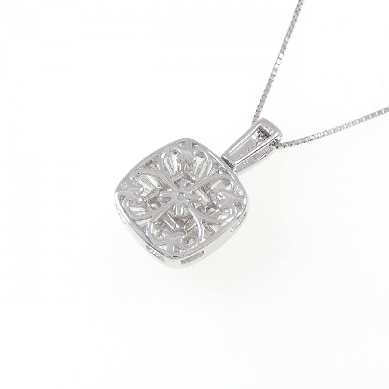 K18WG ダイヤモンド ネックレス 1.15CT