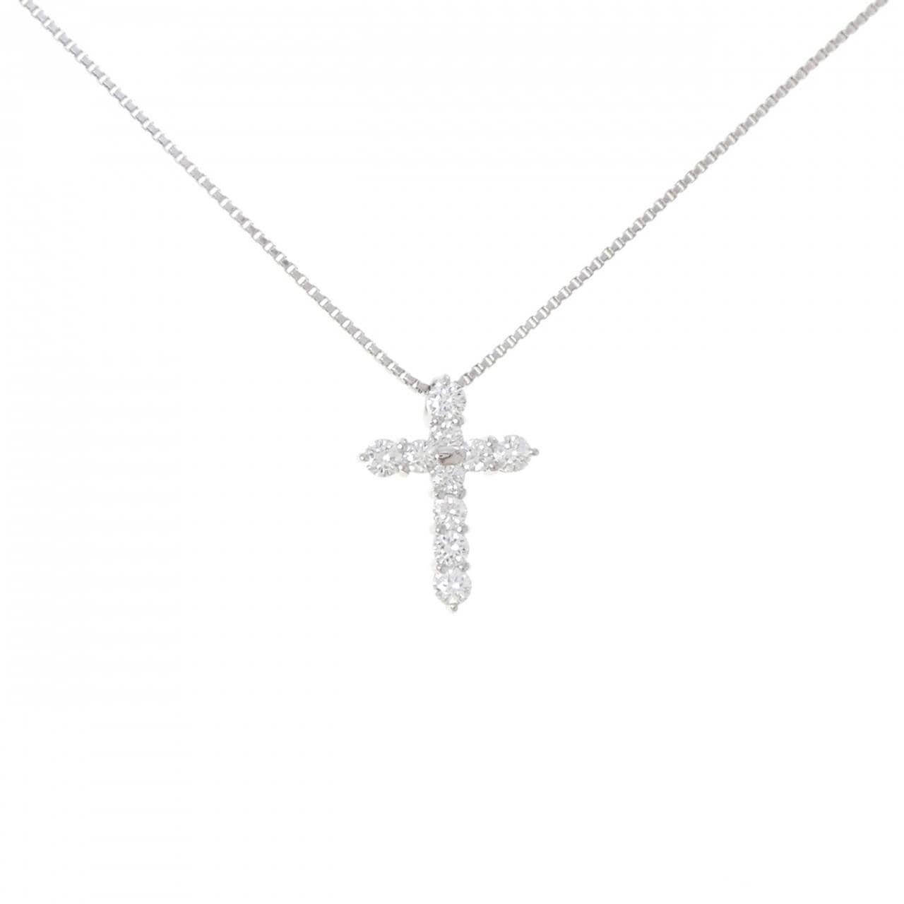 タサキ クロス ダイヤモンド ネックレス 0.48CT