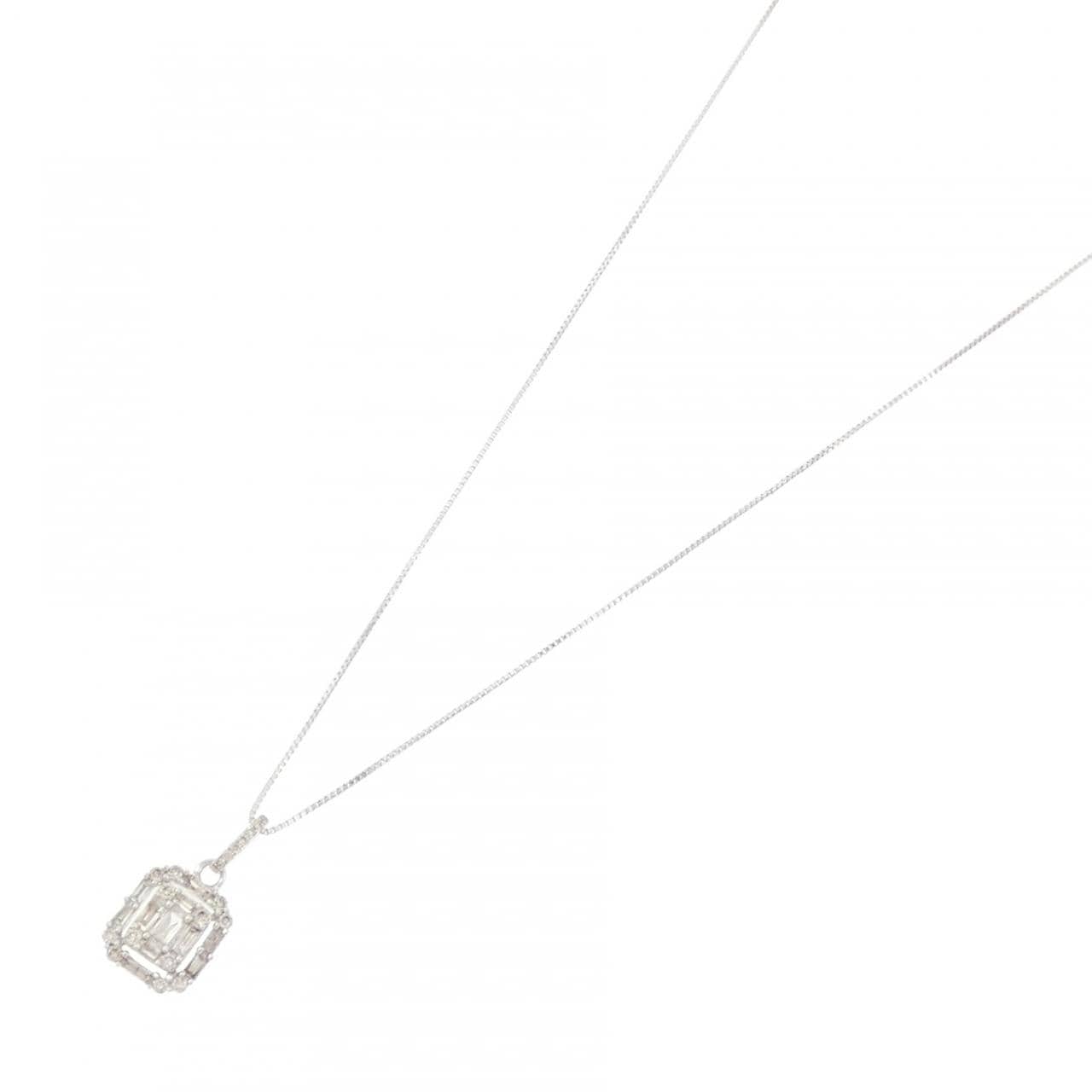 K18WG ダイヤモンド ネックレス 0.30CT