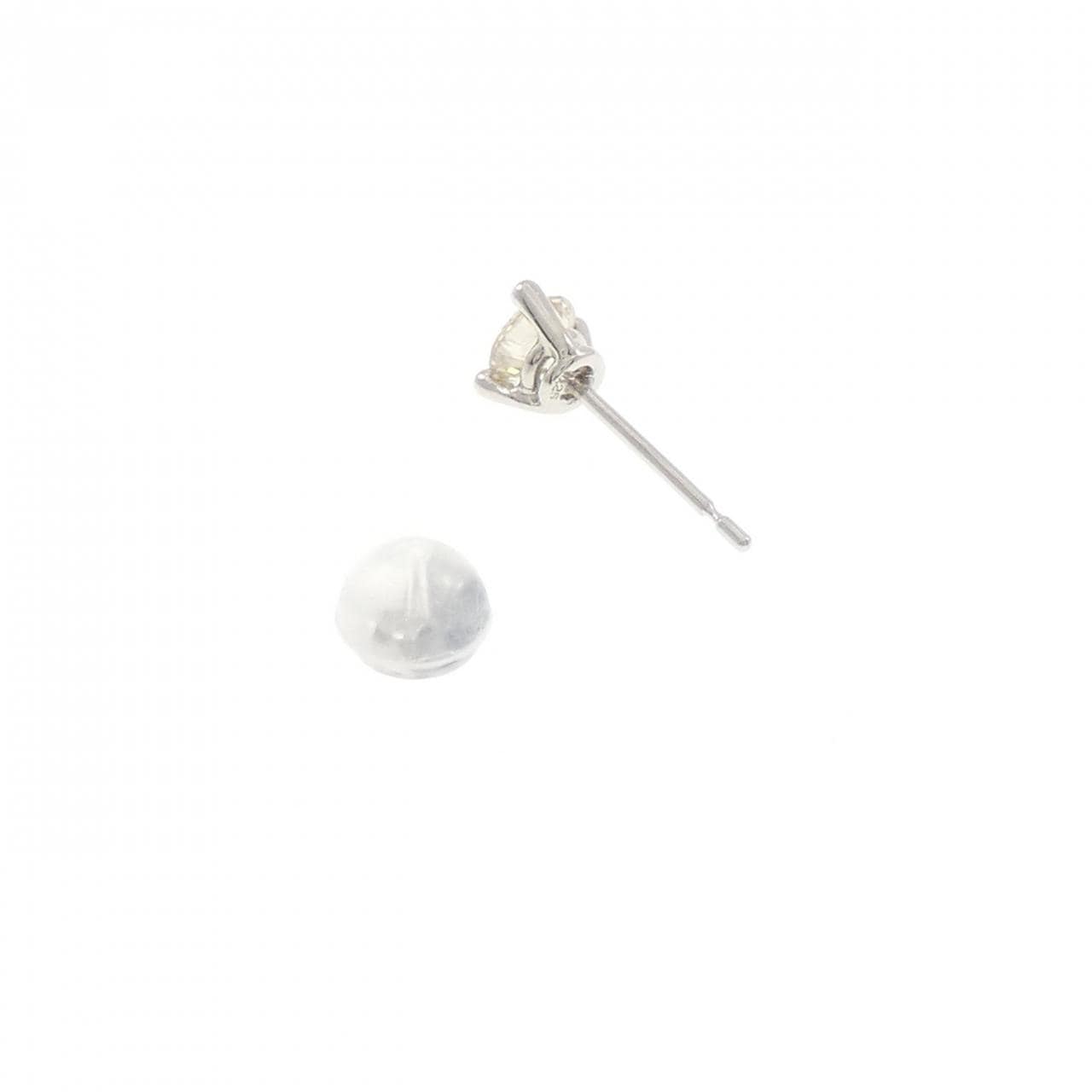PT900 ソリティア ダイヤモンド ピアス 0.25CT 片耳