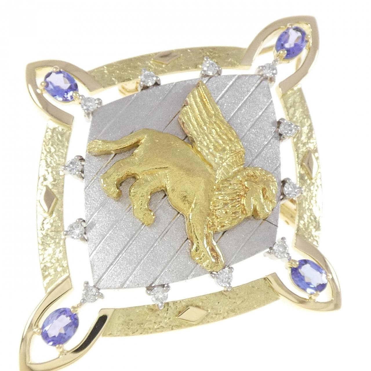 水野薫子 タンザナイト ブローチ 0.61CT