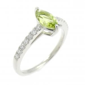 PT900 ペリドット リング 0.58CT