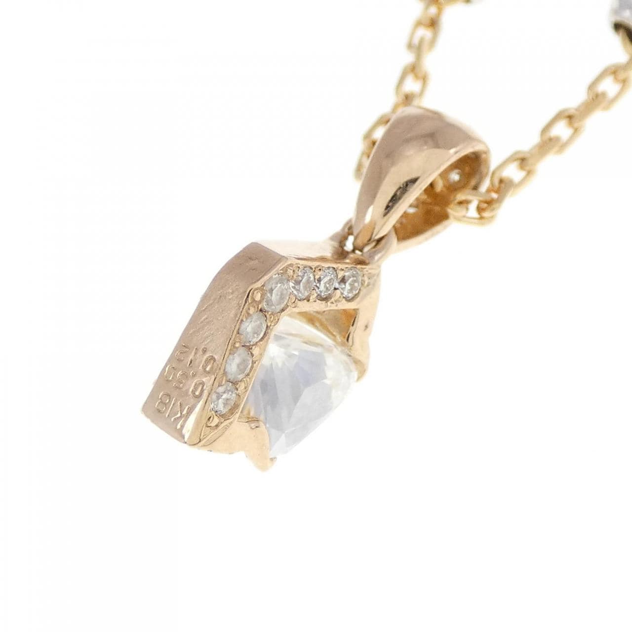 K18PG/K18WG Diamond Necklace 0.50CT G VS2 Fancy Cut