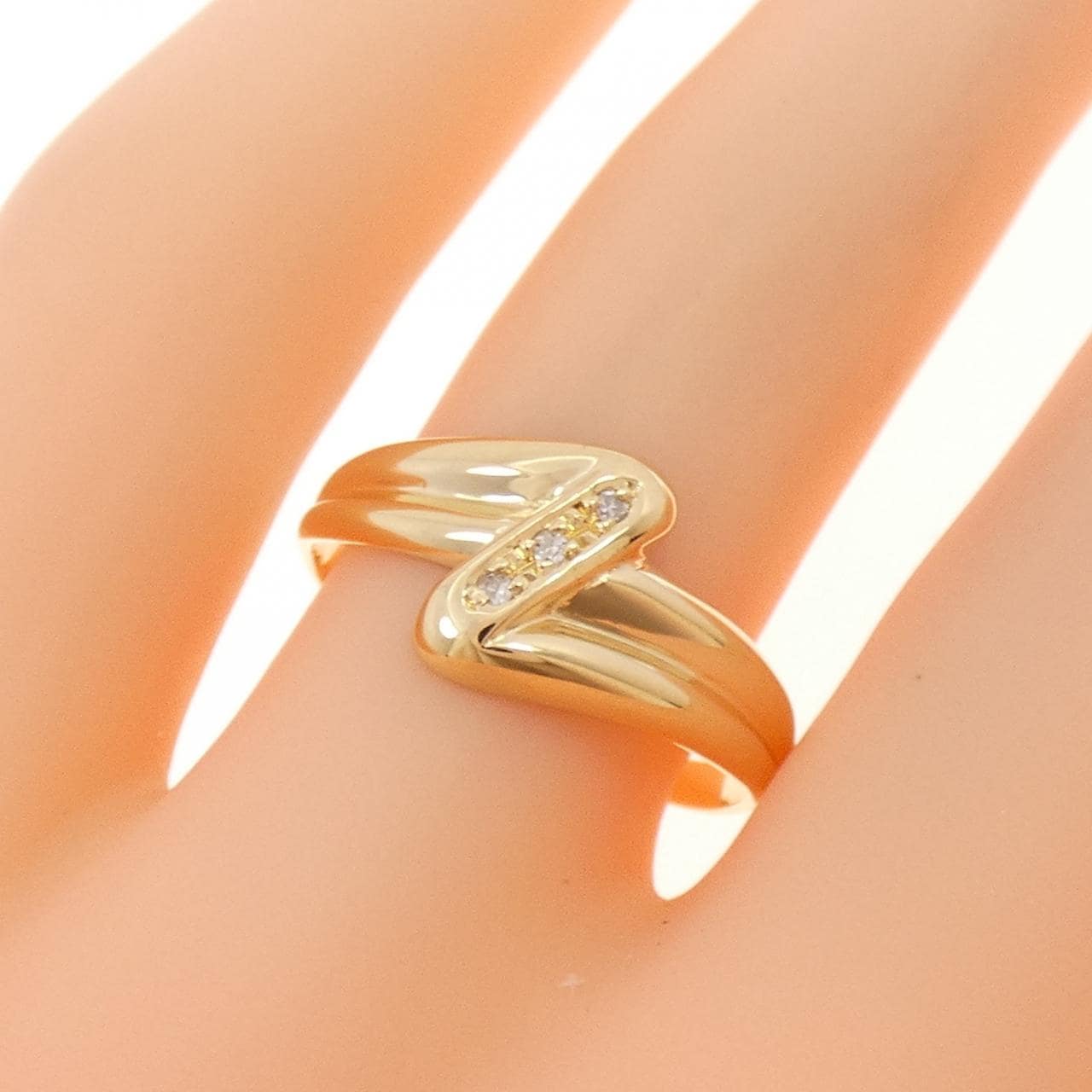 K18YG Diamond ring