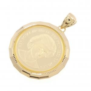 K18YG(枠) コイン ペンダント