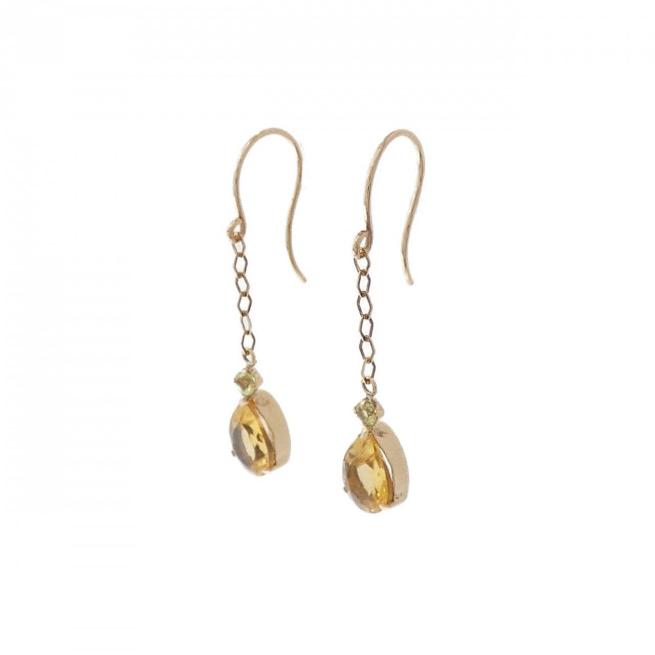 K10YG シトリン ピアス