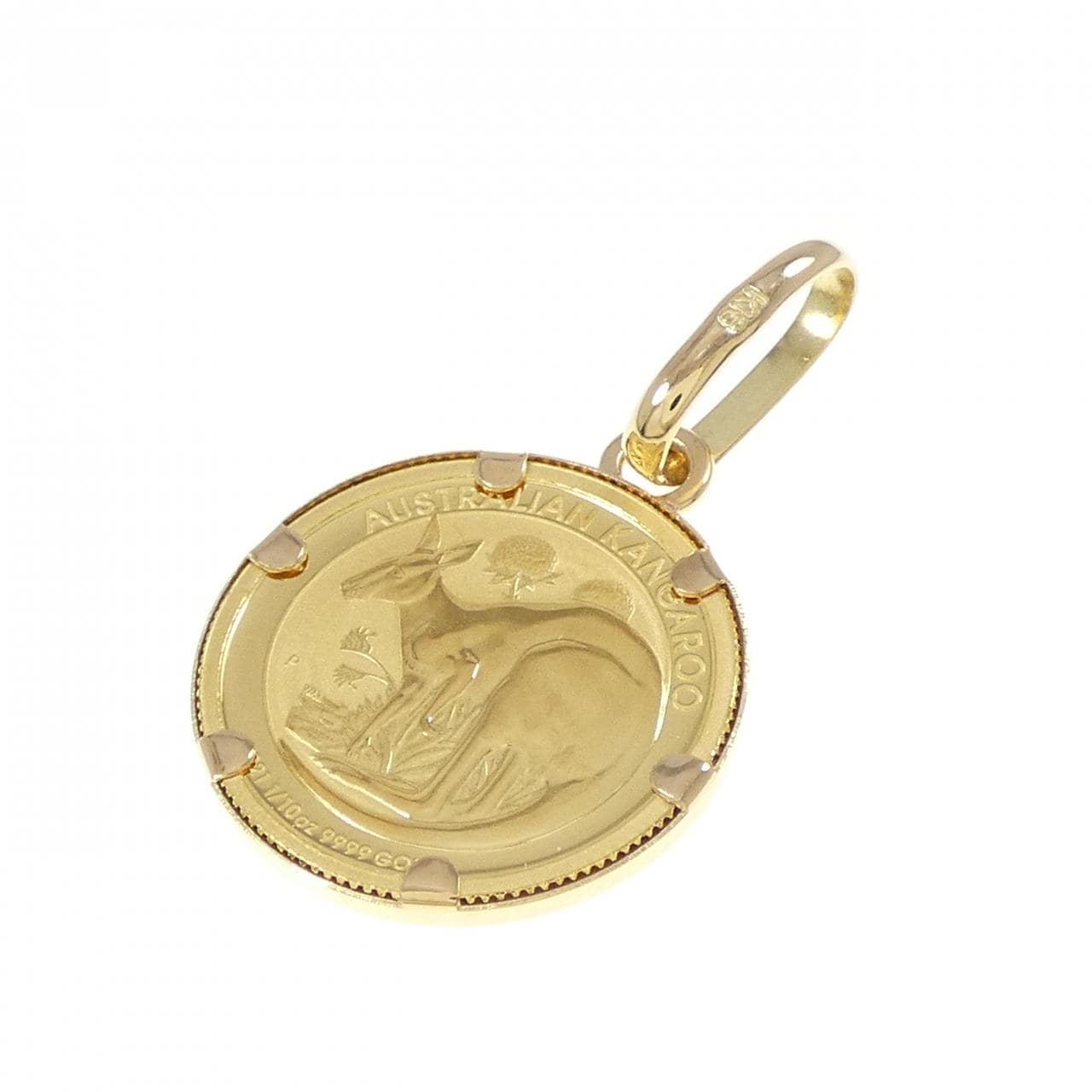 [Remake] K18YG (frame) coin pendant