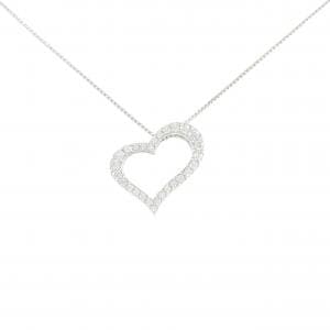 K18WG ハート ダイヤモンド ネックレス 0.50CT