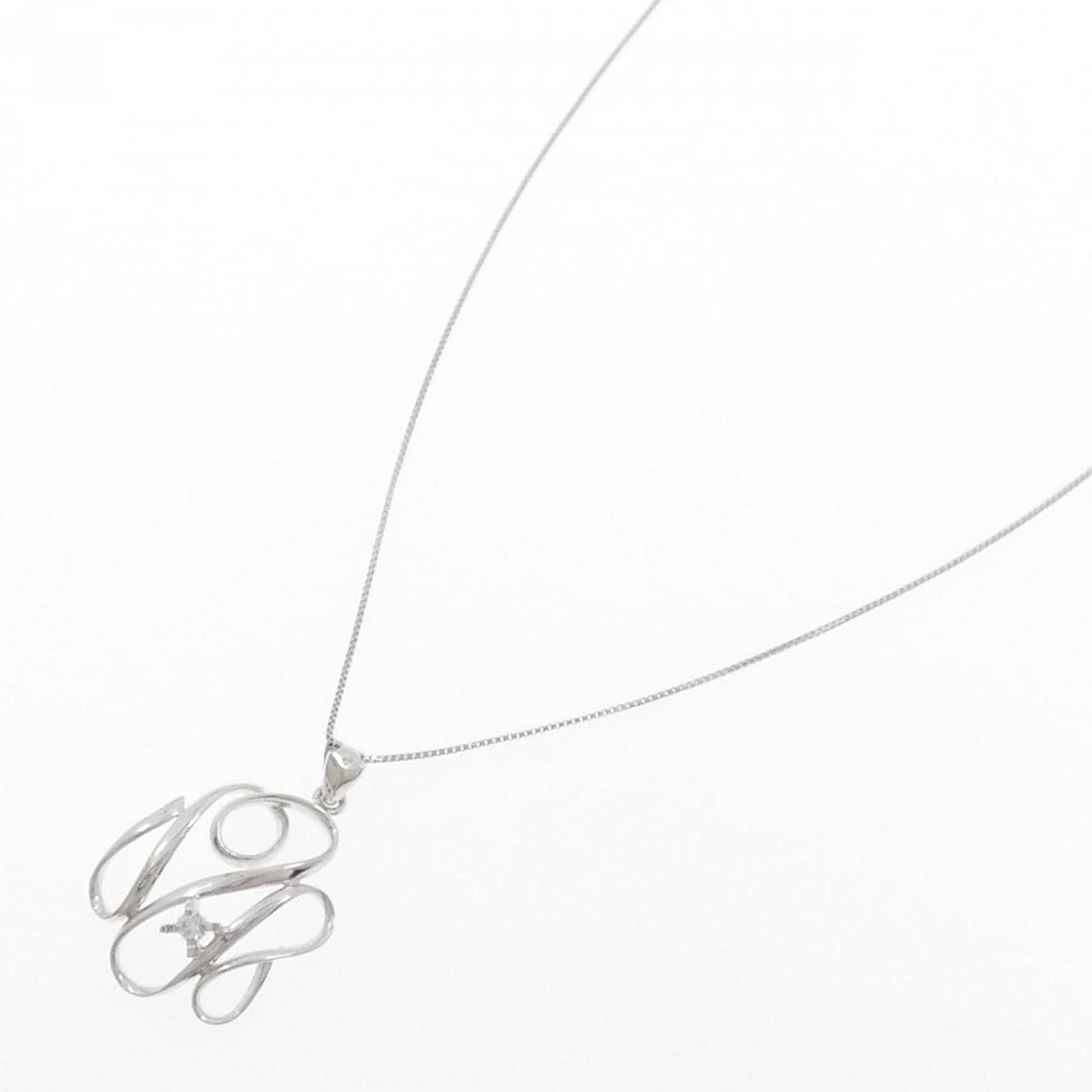 K14WG/K18WG Diamond necklace 0.04CT