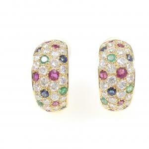 K18YG カラーストーン イヤリング