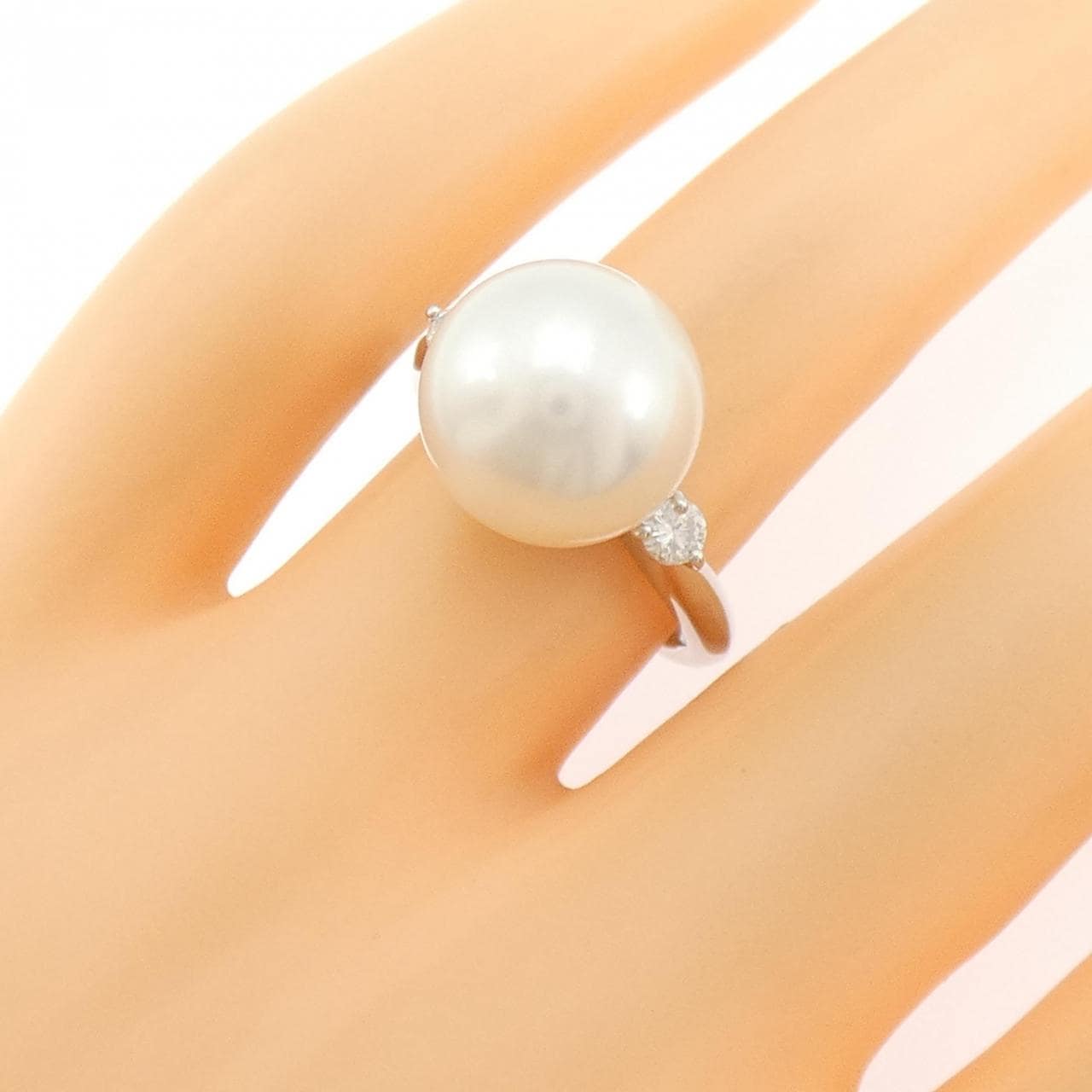 PT900 白蝶パール リング 11.9mm