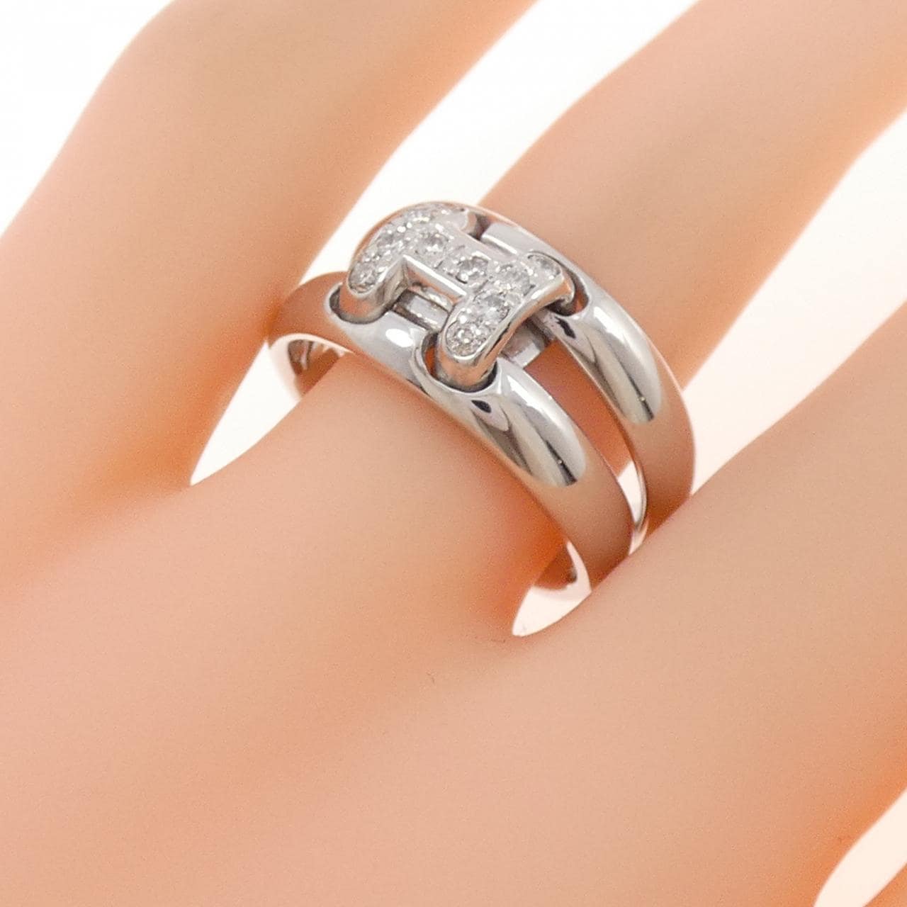 K18WG ダイヤモンド リング 0.15CT