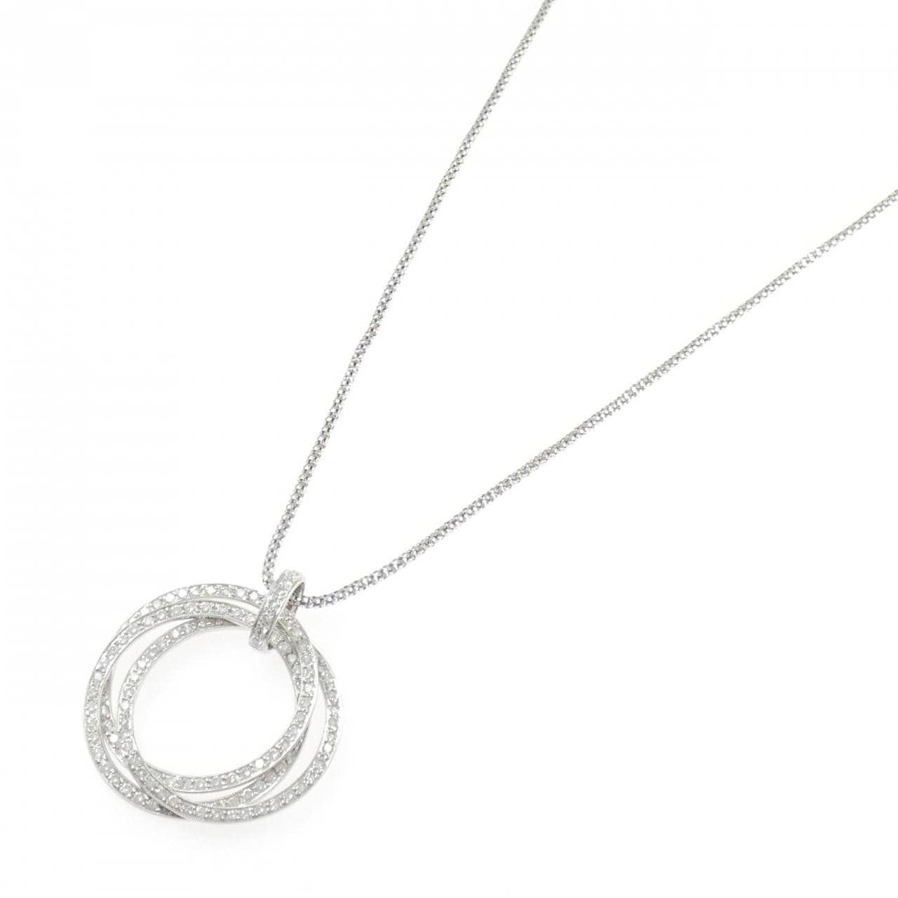 K18WG ダイヤモンド ネックレス 2.05CT