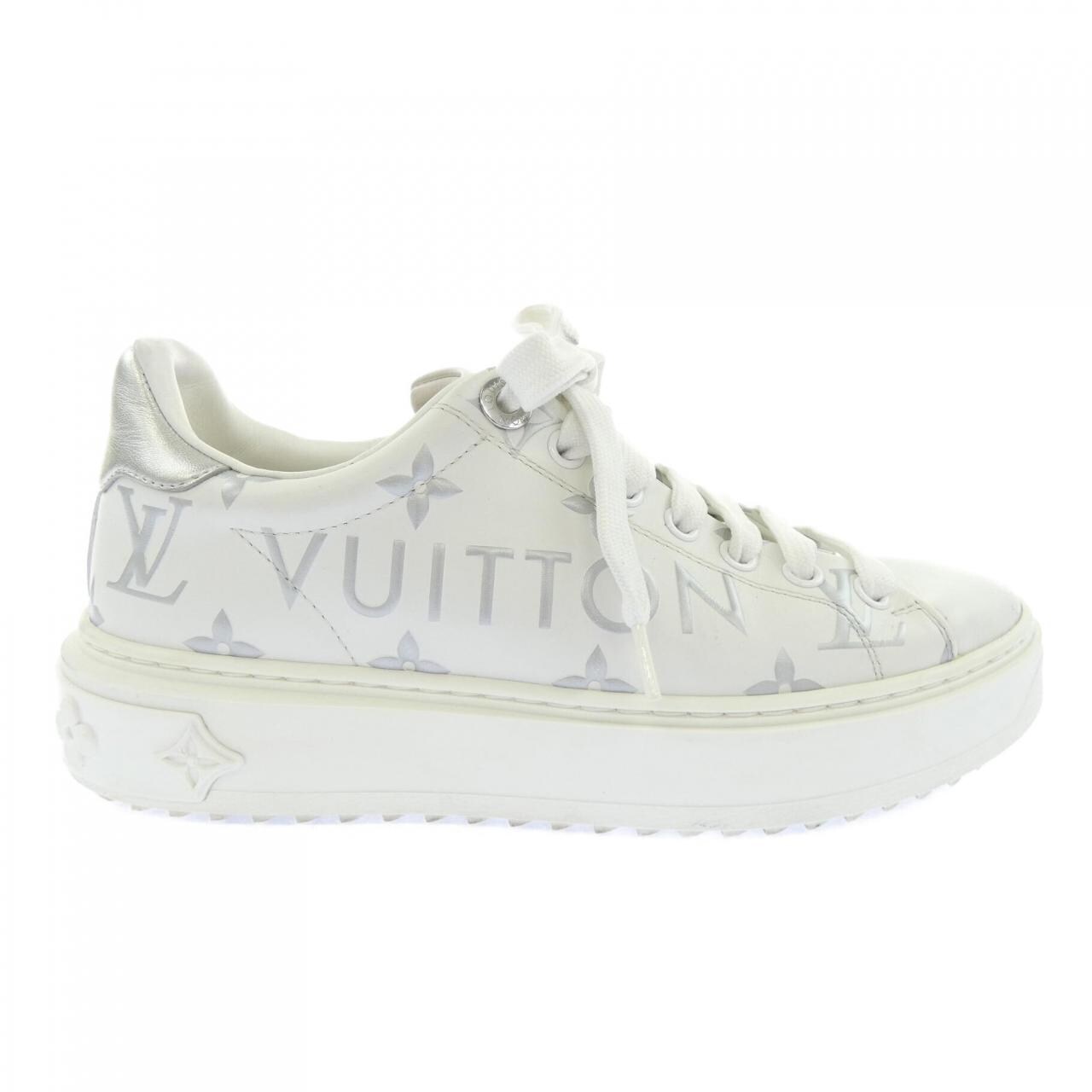 ルイヴィトン LOUIS VUITTON メタリック モノグラム パターン タイムアウトライン スニーカー