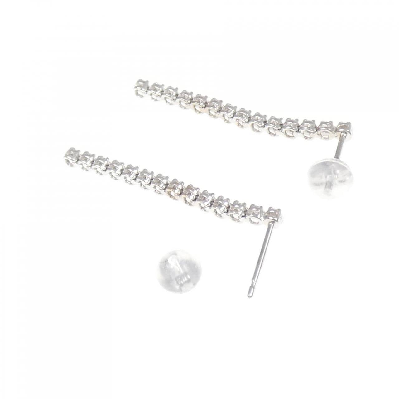 K18WG ダイヤモンド ピアス 0.34CT