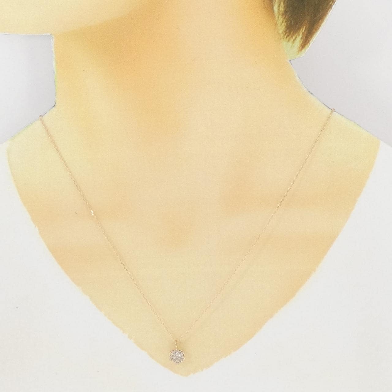 K18PG ダイヤモンド ネックレス 0.31CT