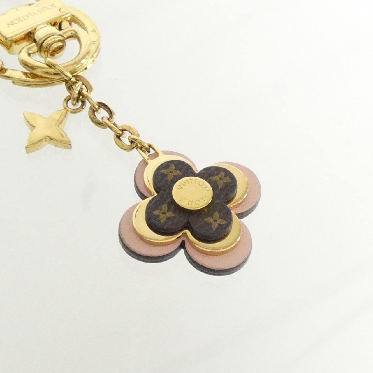 ルイヴィトン モノグラム ポルト クレ ブルーミング フラワーBB M63085 キーリング