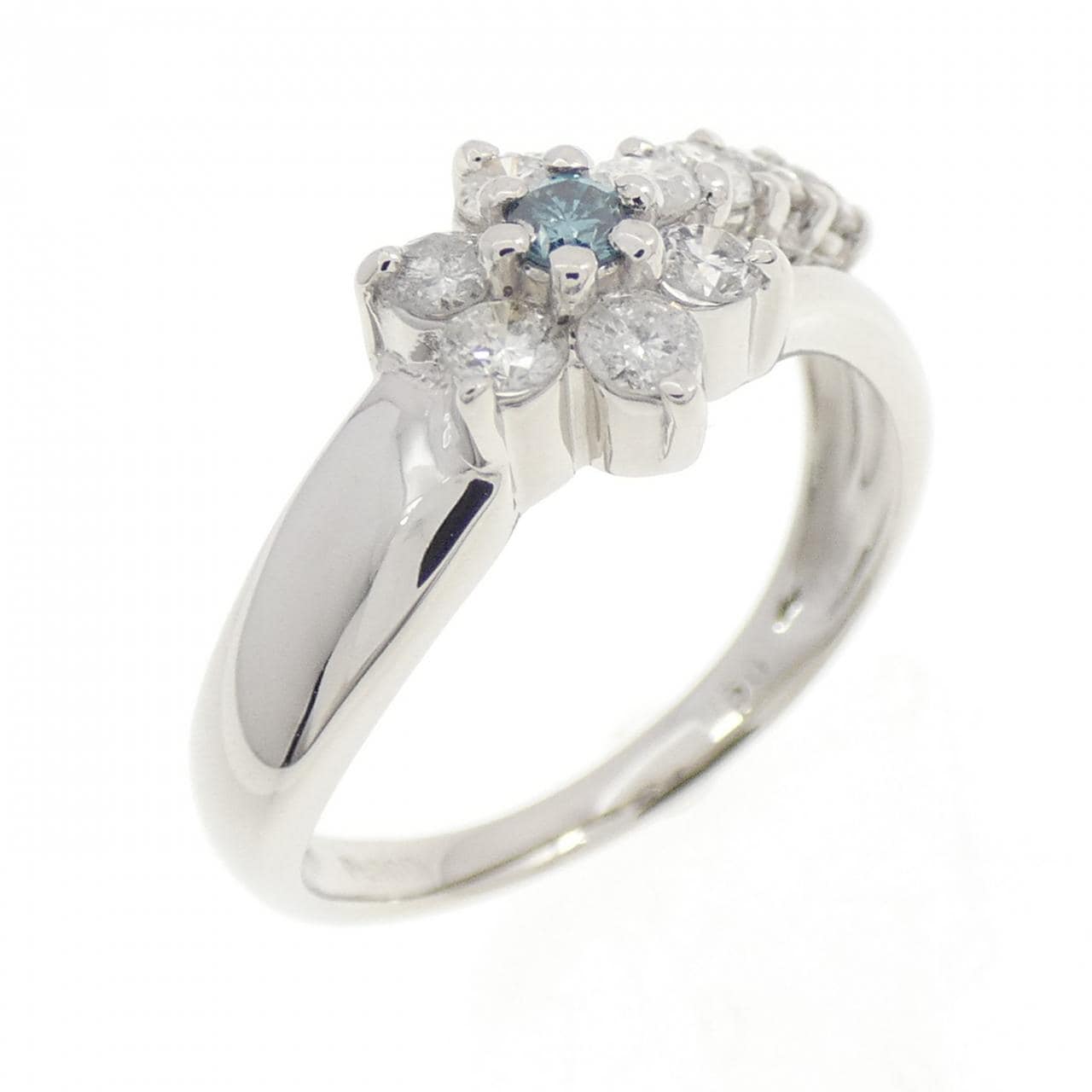 PT900 フラワー ダイヤモンド リング 0.50CT