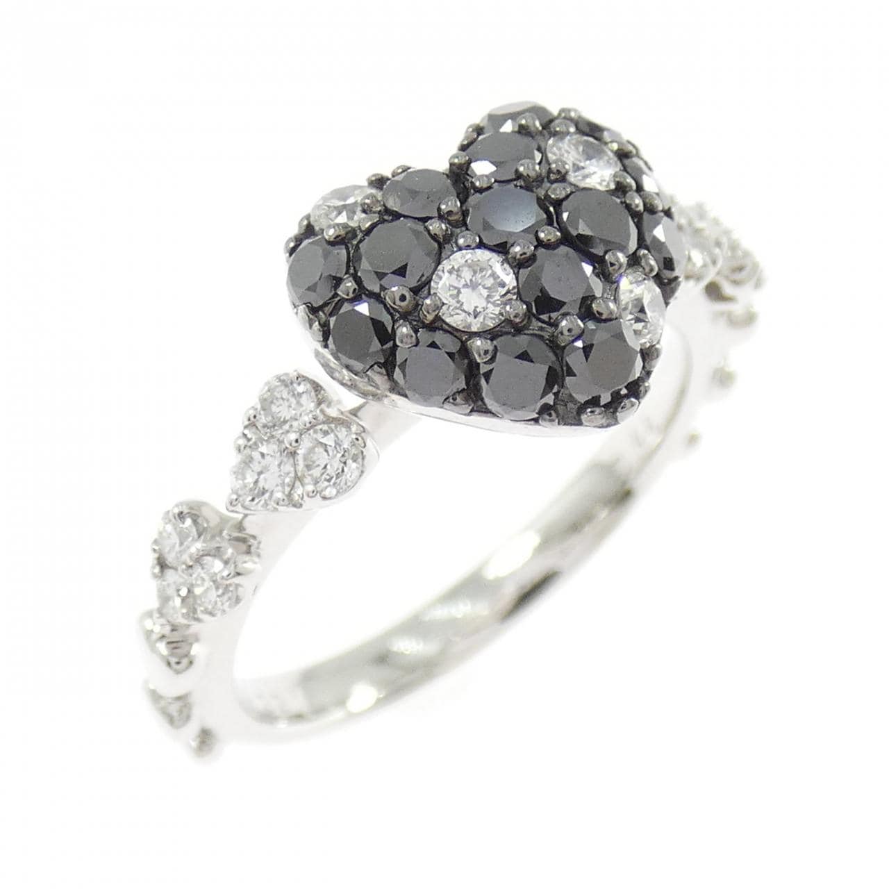 K18WG ハート ダイヤモンド リング 0.32CT