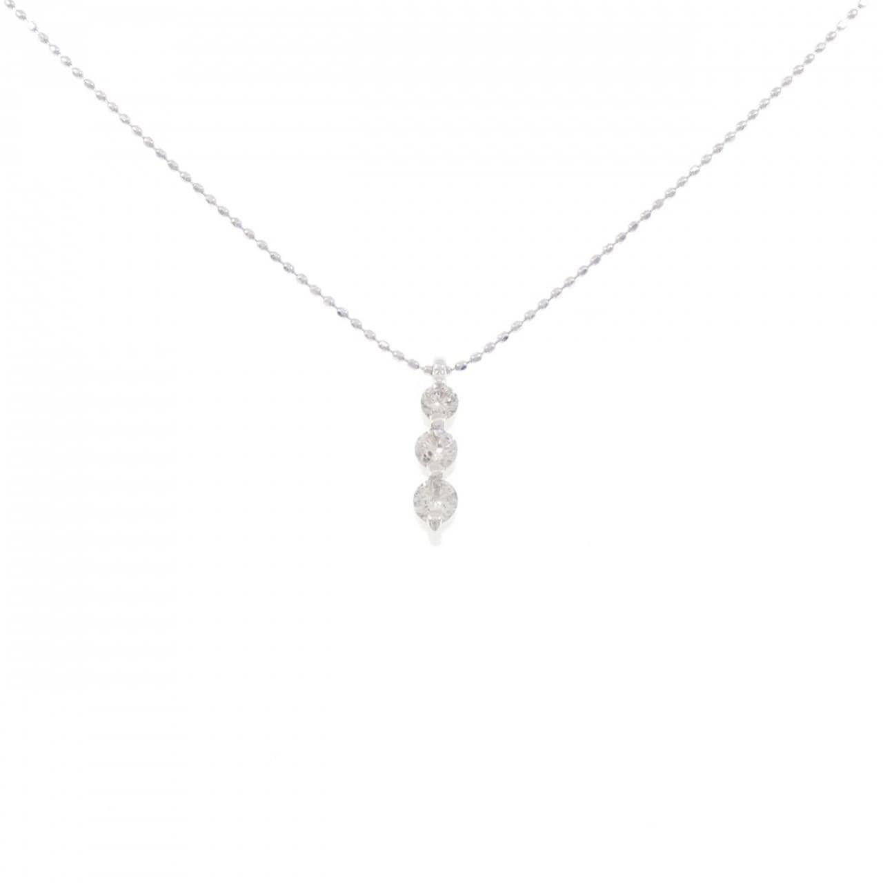 K18WG ダイヤモンド ネックレス 0.30CT