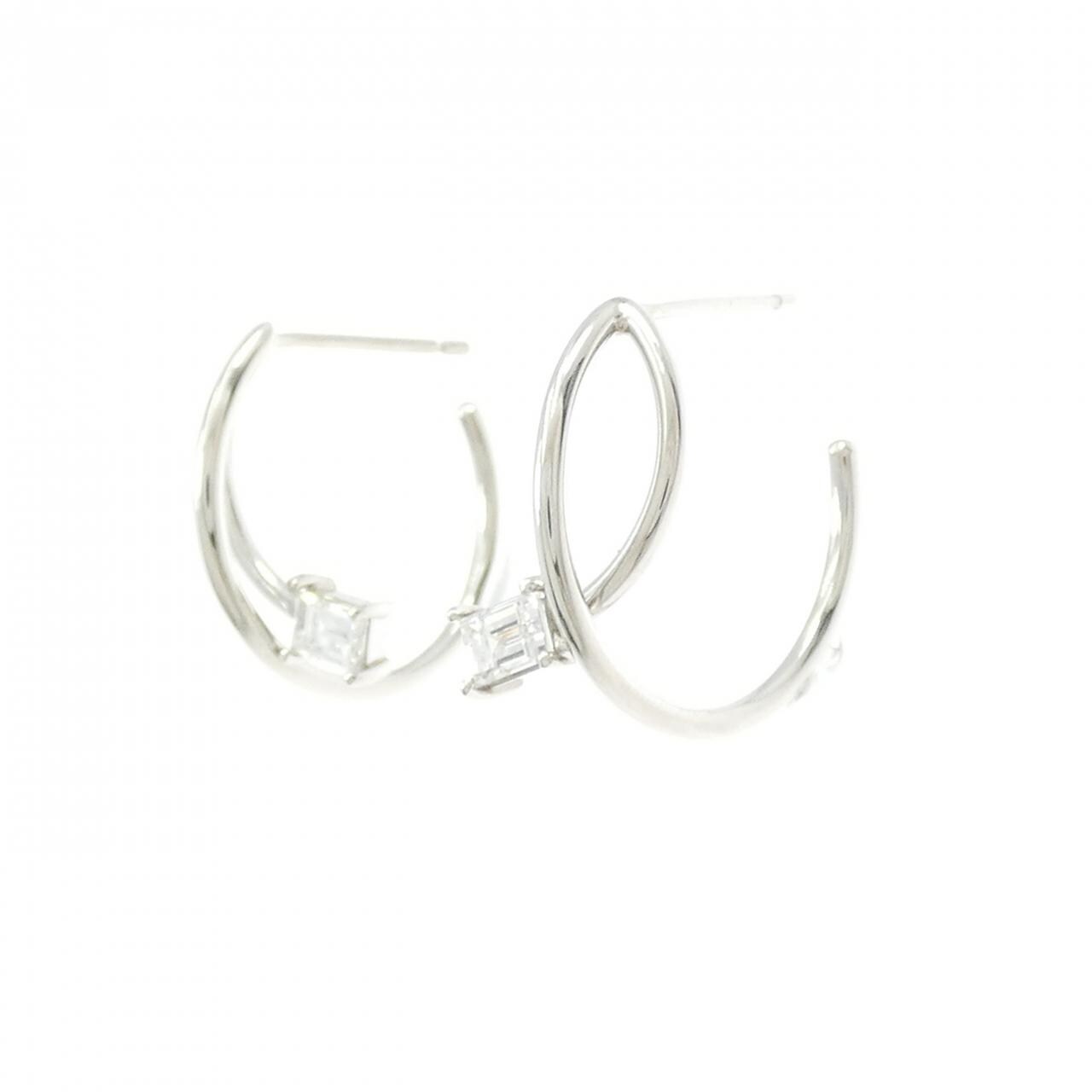 PT900 ダイヤモンド ピアス 0.56CT