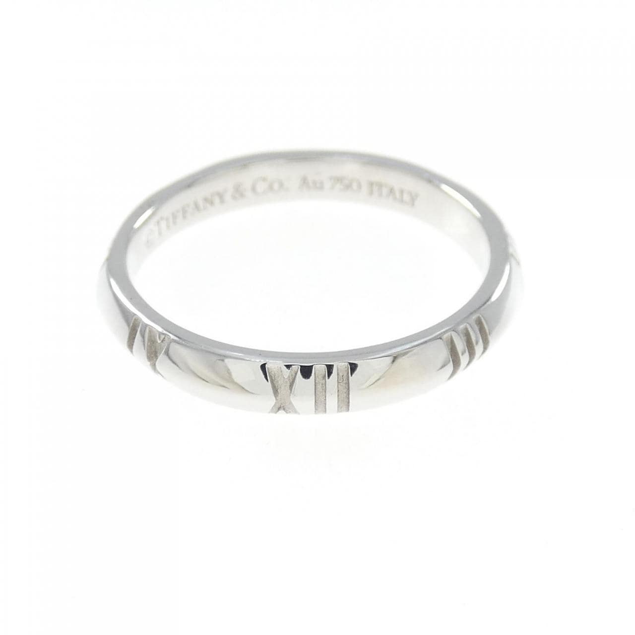 Tiffany & Co. Atlas Sz 5.75 Narrow Band Ring Roman Numeral Love Silver w/  Pouch | eBay