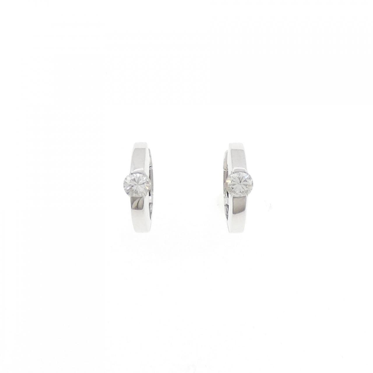 K18WG ダイヤモンド ピアス 0.311CT