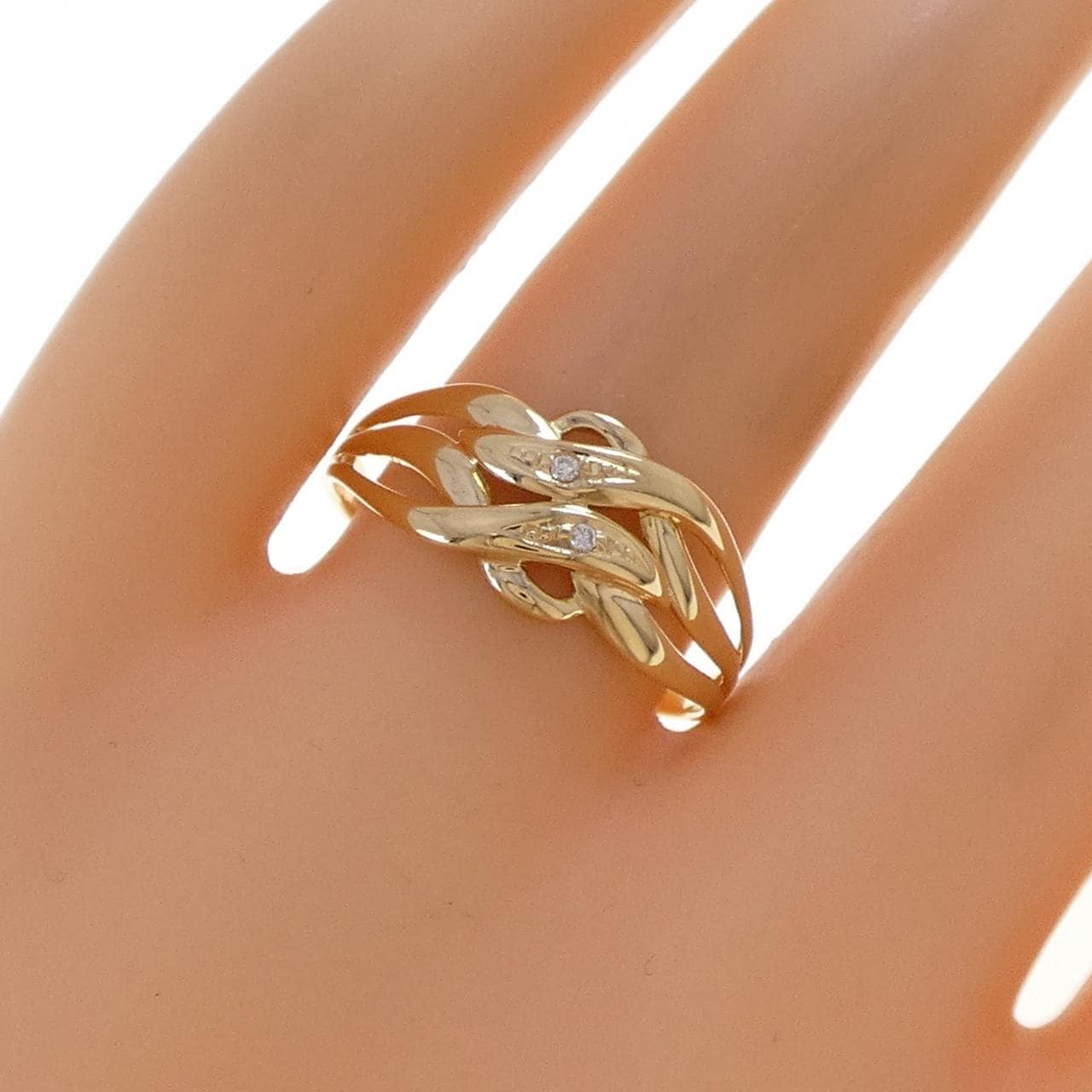 K18YG ダイヤモンド リング 0.013CT