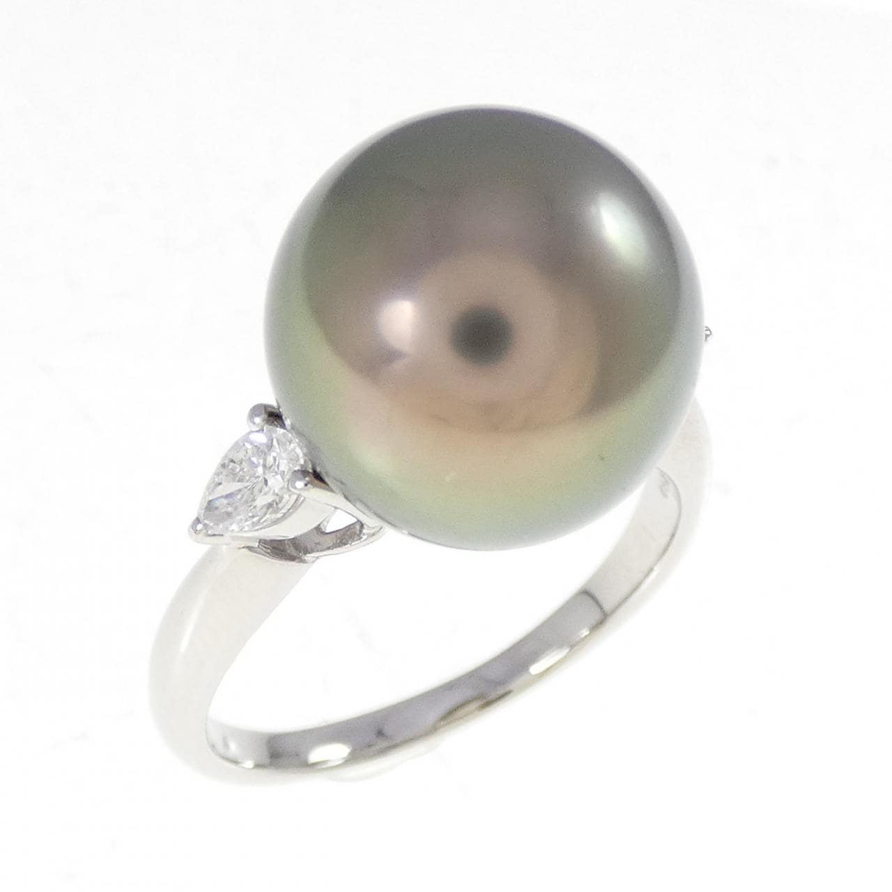 PT950 黒蝶パール リング 12.8mm